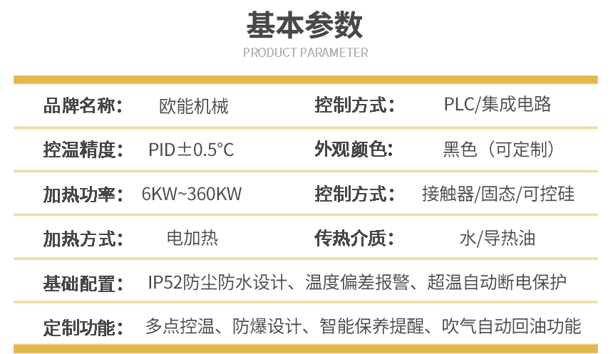 雙溫模溫機參數